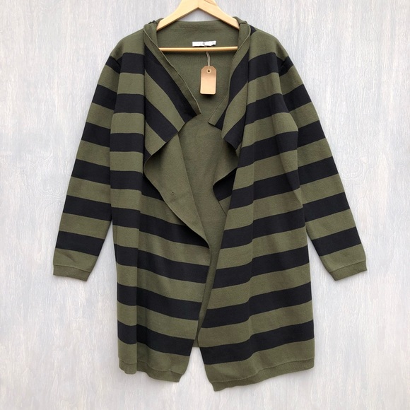 Frnch Sweaters - New Frnch boutique striped long cardigan m/l
